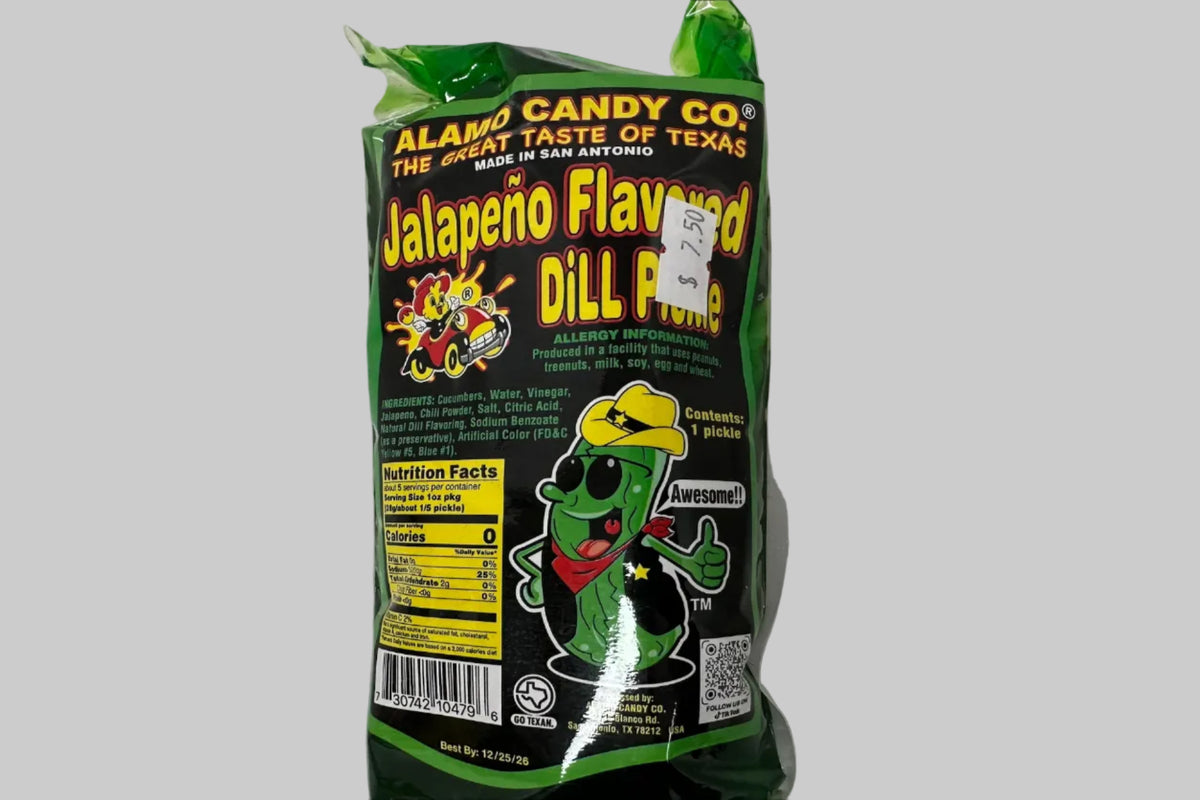 Alamo Candy Co Jalapeno Flavored Dill Pickle